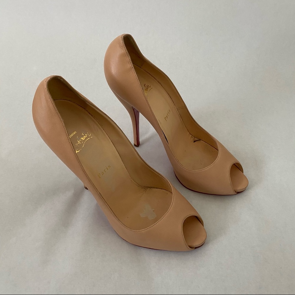 Authentic Christian Louboutin Nude Heel Size 41